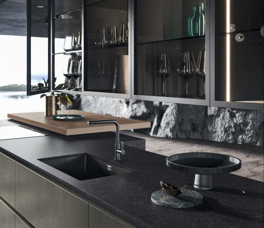 Modèle Look - cuisine SNAIDERO haut de gamme Uni-K Concept Intérieur