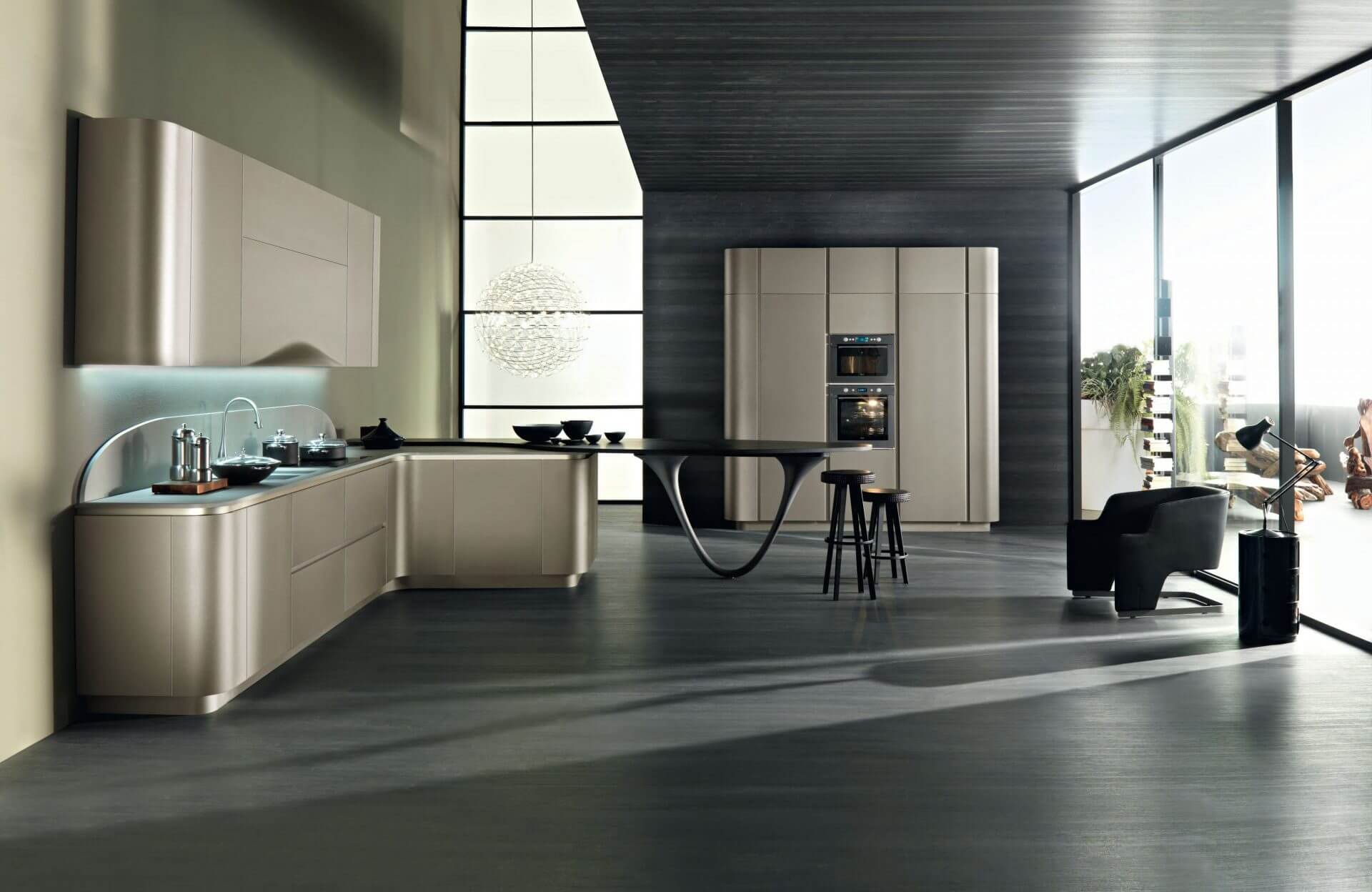 Modèle Ola - cuisine SNAIDERO haut de gamme Uni-K Concept Intérieur