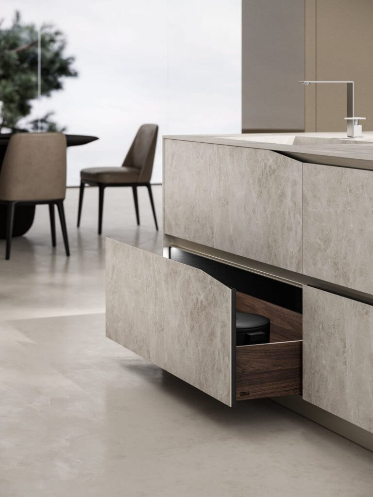 Modèle Elementi - cuisine SNAIDERO haut de gamme Uni-K Concept Intérieur