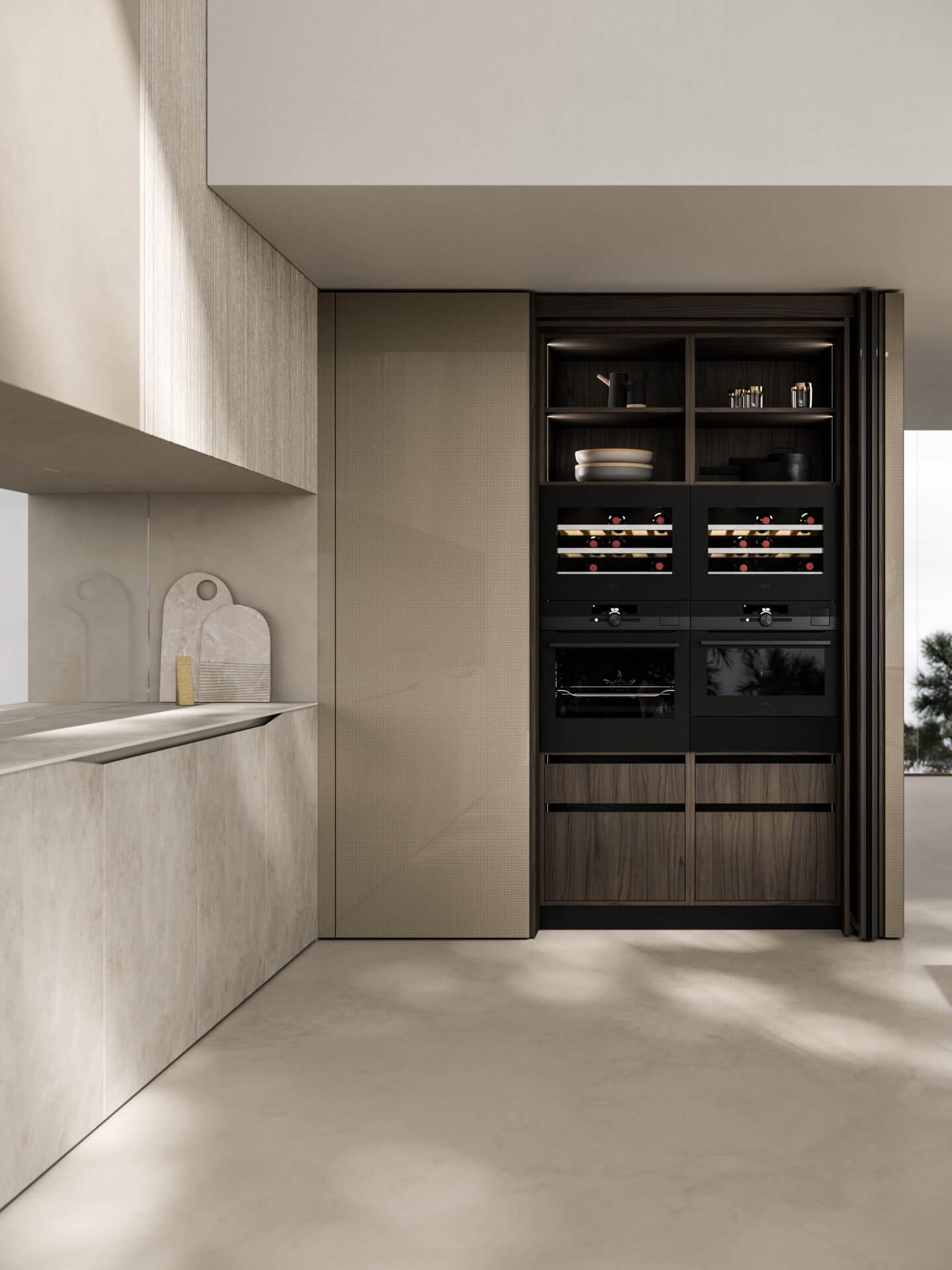 Modèle Elementi - cuisine SNAIDERO haut de gamme Uni-K Concept Intérieur