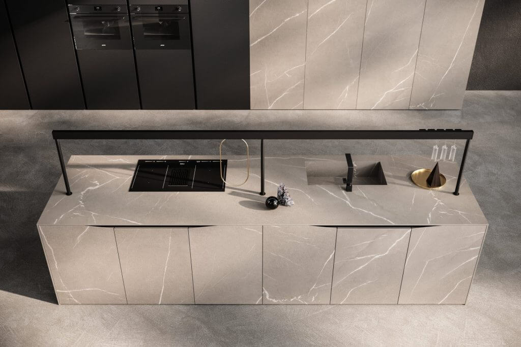 Modèle Elementi - cuisine SNAIDERO haut de gamme Uni-K Concept Intérieur