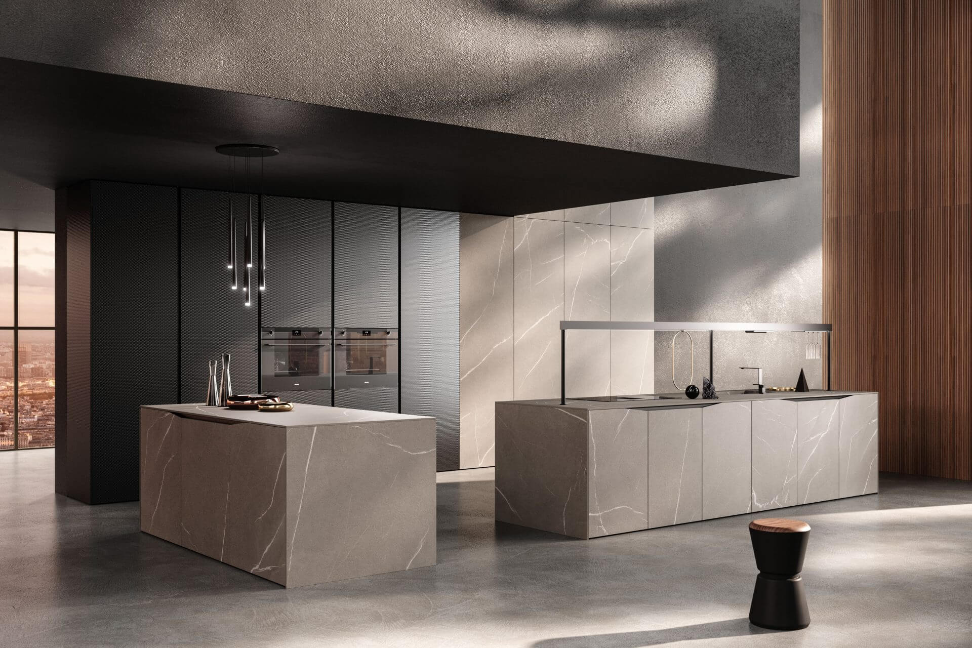 Modèle Elementi - cuisine SNAIDERO haut de gamme Uni-K Concept Intérieur
