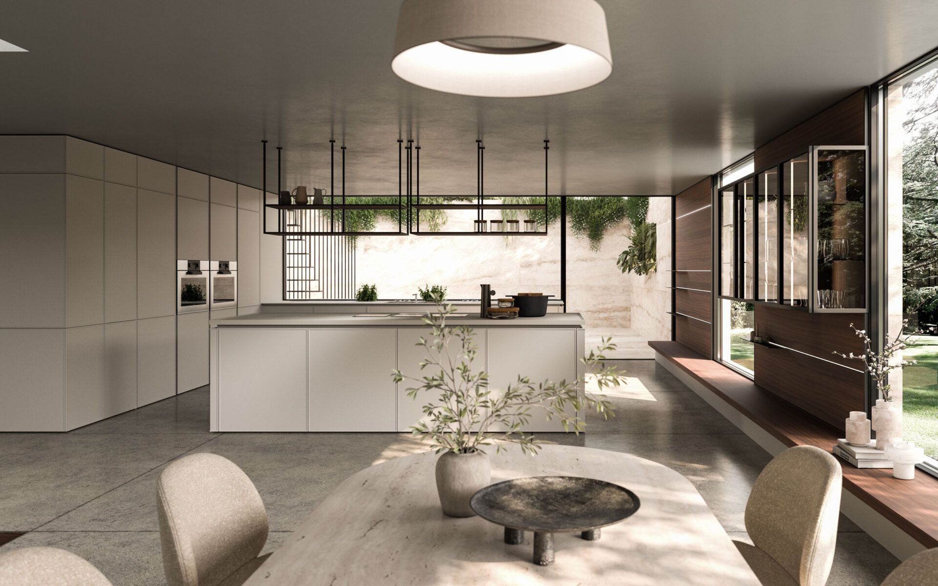 Modèle Quadra - cuisine SNAIDERO haut de gamme Uni-K Concept modèle sans poignées