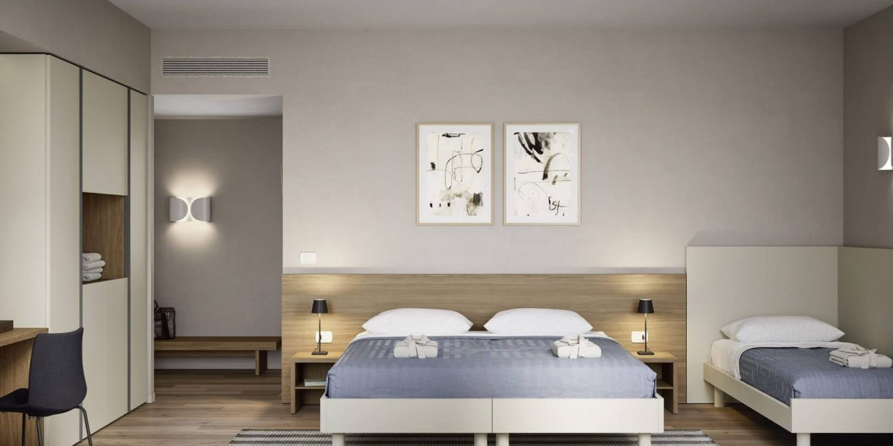 Chambre - Espace hôtelier Cinquanta3 par Uni-K Concept Intérieur La Roche-sur-Foron