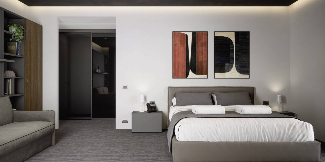 Chambre - Espace hôtelier Cinquanta3 par Uni-K Concept Intérieur La Roche-sur-Foron